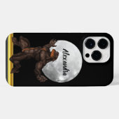 Werwolf stehend vor einem Mond iPhone Hülle (Rückseite (Horizontal))
