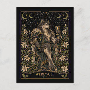 Werwolf, Sternen-Tarot-Kunst Postkarte