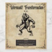 Werwolf Transformation Elixir: Embrace the Beast Weinetikett (Einzelnes Label)