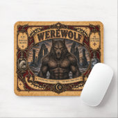 Werwolf, Vintage-Circus-Monster Mousepad (Mit Mouse)