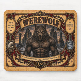 Werwolf, Vintage-Circus-Monster Mousepad