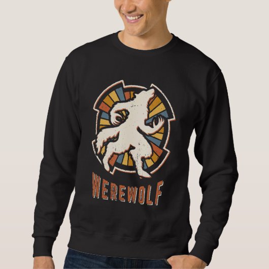 Werwolf Vintage Klassiker Retro Liebe Sweatshirt (Vorderseite)