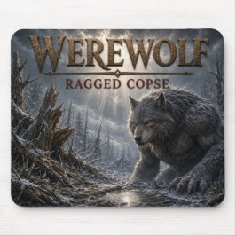 Werwolf Zerzaustes Dickicht Dark Realism Mousepad