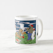 Werwölfe beim Pizza-Trinken-Mug Kaffeetasse (VorderseiteRechts)