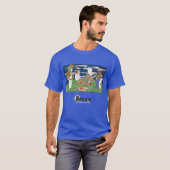 Werwölfe beim Pizzaessen Männer dunkles T-Shirt (Vorne ganz)