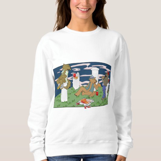 Werwölfe mit Pizza-Frauen-Sweatshirt Sweatshirt (Vorderseite)