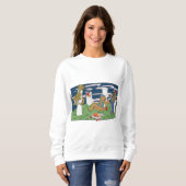 Werwölfe mit Pizza-Frauen-Sweatshirt Sweatshirt (Vorne ganz)