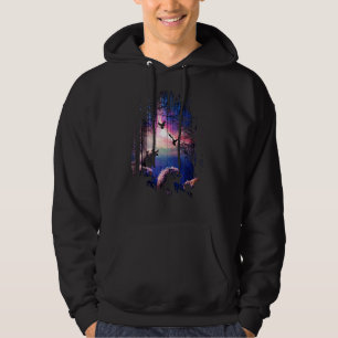Werwölfe Mythische Kreaturen Wolf, der zum Mond fl Hoodie