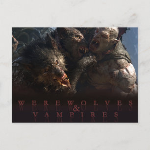 Werwölfe & Vampire - Der Kampf Postkarte
