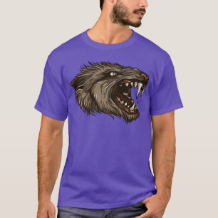 Werwolfkopf Tier Wildlife lustig T-Shirt