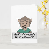 Werwolfs Lieblingsspeise ist Moon Pie Karte (Gelbe Blume)