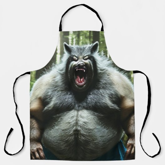 Werwwolf, der das ganze Dorf Männer Koch Schürze (Vorderseite)