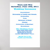 Wes and Tara Wedding Program Poster (Vorne)