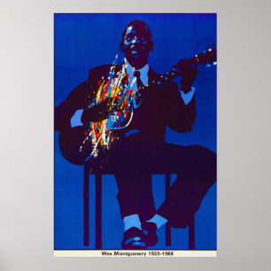 Wes Montgomery Illustriert Vintag Poster