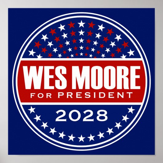 Wes Moore Präsident 2028 Poster (Vorne)