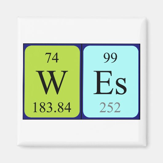 Wes Periodenmagnet Magnet (Vorne)