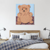 Wes T Bear Wrapped Canvas Leinwanddruck (Insitu (Schlafzimmer))