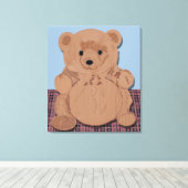 Wes T Bear Wrapped Canvas Leinwanddruck (Insitu (Holzboden))