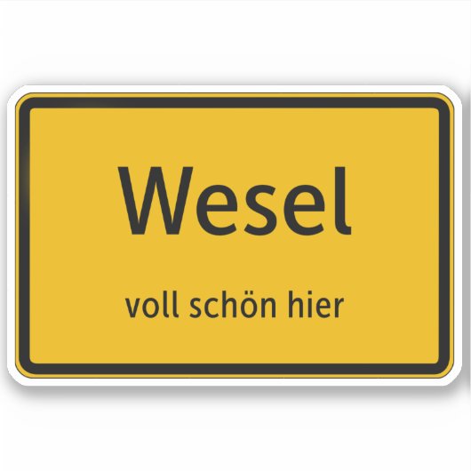 Wesel Aufkleber Sticker Autoaufkleber (Vorderseite)