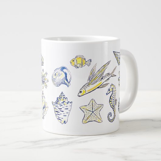 Wesen aus dem Ozean Jumbo-Tasse (Vorderseite Rechts)