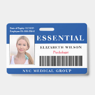 Wesentlich   Moderne Mitarbeiter-Foto-ID Ausweis