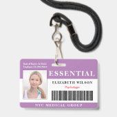 wesentlich | Modernes Mitarbeiter-Foto ID Ausweis (Vorderseite mit Lanyard)