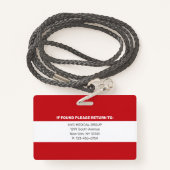 wesentlich | Modernes Mitarbeiter-Foto ID Ausweis (Rückseite mit Schlüsselband)