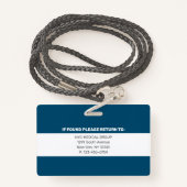 wesentlich | Modernes Mitarbeiter-Foto ID Ausweis (Rückseite mit Schlüsselband)