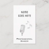 "Wesentliche" berufliche Sänger-Geschäfts-Karten Visitenkarte (Vorderseite)
