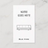 "Wesentliche" Bus-MietVisitenkarten Visitenkarte (Vorderseite)
