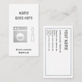 "Wesentliche" Gerätereparatur-Visitenkarten Visitenkarte (Vorne/Hinten)