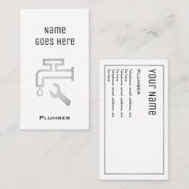 "Wesentliche" Klempner-Visitenkarten Visitenkarte