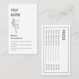 "Wesentliche" Klettern-Preis-Karten Visitenkarte