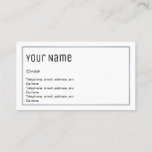 "Wesentliche" Kochs-Geschäfts-Karten Visitenkarte (Rückseite)