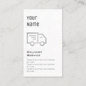 "Wesentliche" Lieferungs-Preis-Karten Visitenkarte (Vorderseite)