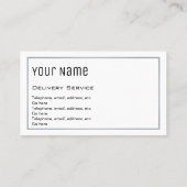 "Wesentliche" Lieferungs-Visitenkarten Visitenkarte (Rückseite)