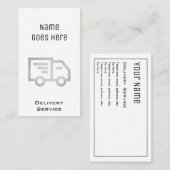 "Wesentliche" Lieferungs-Visitenkarten Visitenkarte (Vorne/Hinten)