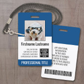 Wesentliche Mitarbeiter - Foto, Bar, Logo, Blau Ausweis