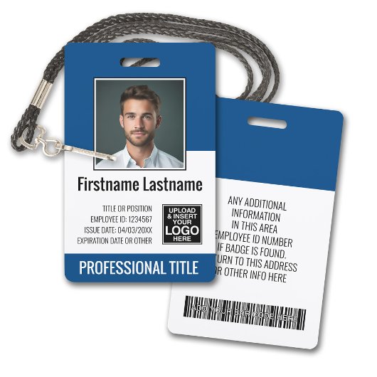 Wesentliche Mitarbeiter - Foto, Bar, Logo, Blau Ausweis