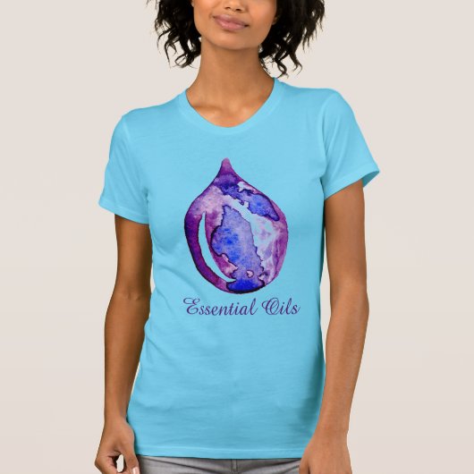 Wesentliche Öle lila und blau T-Shirt (Vorderseite)