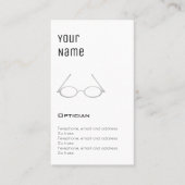 "Wesentliche" Optiker-Preis-Karten Visitenkarte (Vorderseite)
