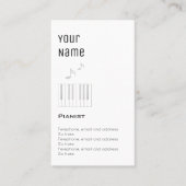 "Wesentliche" Pianist-Preis-Karten Visitenkarte (Vorderseite)