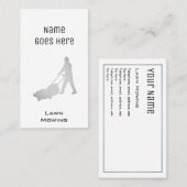 "Wesentliche" Rasen-Sorgfalt-Visitenkarten Visitenkarte (Vorne/Hinten)