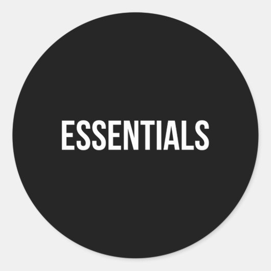 Wesentliche Runder Aufkleber (Vorderseite)