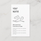 "Wesentliche" Schwimmen-Lehrer-Preis-Karten Visitenkarte (Vorderseite)