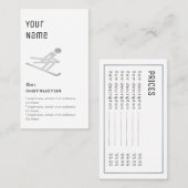 "Wesentliche" Ski-Lehrer-Preis-Karten Visitenkarte (Vorne/Hinten)