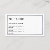 "Wesentliche" Ski-Lehrer-Visitenkarten Visitenkarte (Rückseite)