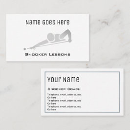"Wesentliche" Snooker-Visitenkarten Visitenkarte