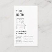 "Wesentliche" Software Engineer Preis-Karten Visitenkarte (Vorderseite)