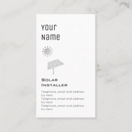 "Wesentliche" Solarpreis-Karten Visitenkarte